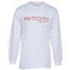 View Image 1 of 3 of American Apparel Classic Cotton LS T-Shirt - White - Screen