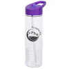 View Image 1 of 3 of Clear Impact Twist Water Bottle with Flip Straw Lid - 24 oz.
