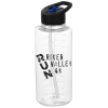 View Image 1 of 2 of Clear Impact Mountain Bottle with Two-Tone Flip Straw Lid - 36 oz.