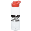 View Image 1 of 3 of Clear Impact Guzzler Sport Bottle with Flip Carry Lid - 32 oz.