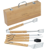View Image 1 of 3 of Grill Master 5-Piece Bamboo BBQ Set