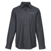 View Image 1 of 3 of Crown Collection Stretch Pinpoint Chambray Shirt - Men's