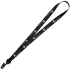 View Image 1 of 1 of Trapezoid Lanyard - 3/4" - 32" - Plastic Bulldog Clip