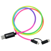 View Image 1 of 1 of Rainbow Duo Charging Cable - 3'