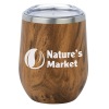 View Image 1 of 2 of Corzo Vacuum Insulated Wine Cup - 12 oz. - Wood - 24 hr