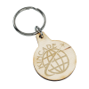 View Image 1 of 1 of Wooden Keychain - Round