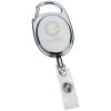 View Image 1 of 3 of Metal Clip-On Retractable Badge Holder - Laser Engraved