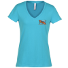 View Image 1 of 3 of Threadfast Ultimate Blend V-Neck T-Shirt - Ladies' - Embroidered