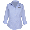 View Image 1 of 3 of Pinpoint Oxford 3/4-Sleeve Dress Shirt - Ladies'