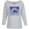 View Image 1 of 3 of Next Level French Terry Raglan 3/4 Sleeve Tee - Ladies'