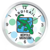 View Image 1 of 1 of Brushed Metal Full Colour Wall Clock - 10"