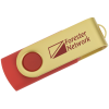 View Image 1 of 5 of Swivel USB-C Drive - Gold - 32GB