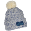 View Image 1 of 3 of Pom Pom Beanie with Cuff - Embroidered