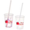 View Image 1 of 2 of Rainbow Confetti Mood Cup with Straw - 11 oz.