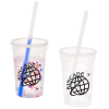 View Image 1 of 2 of Rainbow Confetti Mood Cup with Straw - 16 oz.
