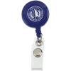 View Image 1 of 3 of Round Retractable Badge Holder with Alligator Clip - Opaque