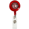 View Image 1 of 3 of Round Retractable Badge Holder with Alligator Clip - Translucent
