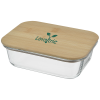 View Image 1 of 3 of Glass Food Container with Bamboo Lid