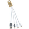 View Image 1 of 4 of Bamboo Accent Duo Charging Cable