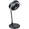 View Image 1 of 8 of Wireless Charger Desktop Fan with Ring Light