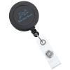 View Image 1 of 4 of Round Retractable Badge Holder with Slip-On Clip - Opaque