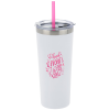 View Image 1 of 8 of Colma Vacuum Tumbler with Straw - 22 oz. - Full Colour