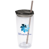 View Image 1 of 3 of Flurry Tumbler with Straw - 20 oz. - Full Colour