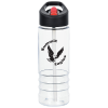 View Image 1 of 5 of Clear Impact Vienna Tritan Renew Bottle with Two-Tone Flip Straw Lid - 24 oz.