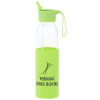View Image 1 of 4 of Glass Bottle with Flip Straw Lid - 20 oz.