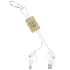 View Image 1 of 6 of Riffs Bamboo Duo Charging Cable