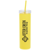 View Image 1 of 3 of SilkChic Tumbler with Straw - 27 oz.