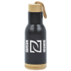 View Image 1 of 3 of Arya Vacuum Bottle with Bamboo Trim - 16 oz.