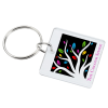 View Image 1 of 2 of Mirrored Keychain - Square