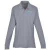 View Image 1 of 3 of Palo Cotton Pique Long Sleeve Polo - Men's