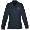 View Image 1 of 3 of Palo Cotton Pique Long Sleeve Polo - Ladies'