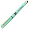 View Image 1 of 6 of Cali Soft Touch Stylus Gel Pen - Opaque - Matte Gold