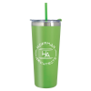 View Image 1 of 3 of Colma Vacuum Tumbler with Straw - 22 oz. Colours - Closeout Colour