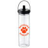 View Image 1 of 3 of Clear Impact Halcyon Water Bottle with Folding Flip Straw Lid - 24 oz.