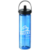 View Image 1 of 4 of Halcyon Water Bottle with Folding Flip Straw Lid - 24 oz.