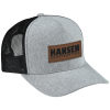 View Image 1 of 4 of Canvas Five Panel Trucker Cap - Laser Engraved Patch