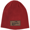 View Image 1 of 2 of Level Double Layer Knit Beanie - Laser Engraved Patch