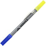 Dri Mark Double Header Pen/Highlighter - Silver Barrel