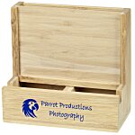 Bamboo Photo Frame Desk Organizer