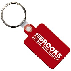Small Rectangle with Tab Soft Keychain - Opaque