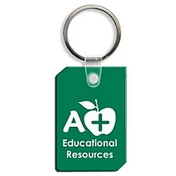 Dimensional Rectangle Soft Keychain - Opaque