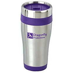 Steel Tumbler with Colour Trim - 16 oz.