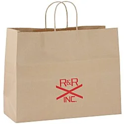 Kraft Paper Brown Shopping Bag - 12" x 16"