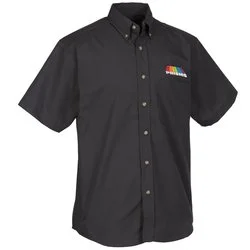 Easy-Care Short Sleeve Poplin Shirt - Men's