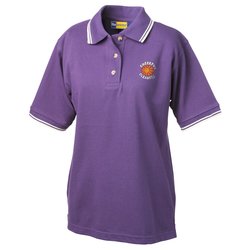 Blue Generation Tipped Pique Polo - Ladies'