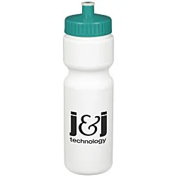 Value Bottle with Push Pull Lid - 28 oz. - White